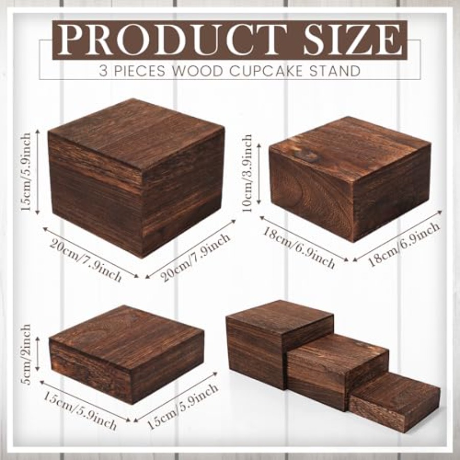 6 Pcs Wood Display Risers Rust – Display Risers Set Bewertung und Preis