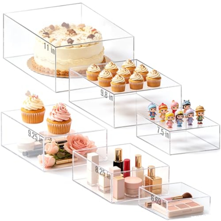 6Pcs Clear Acrylic Risers Disp – Display Risers Set Bewertung und Preis