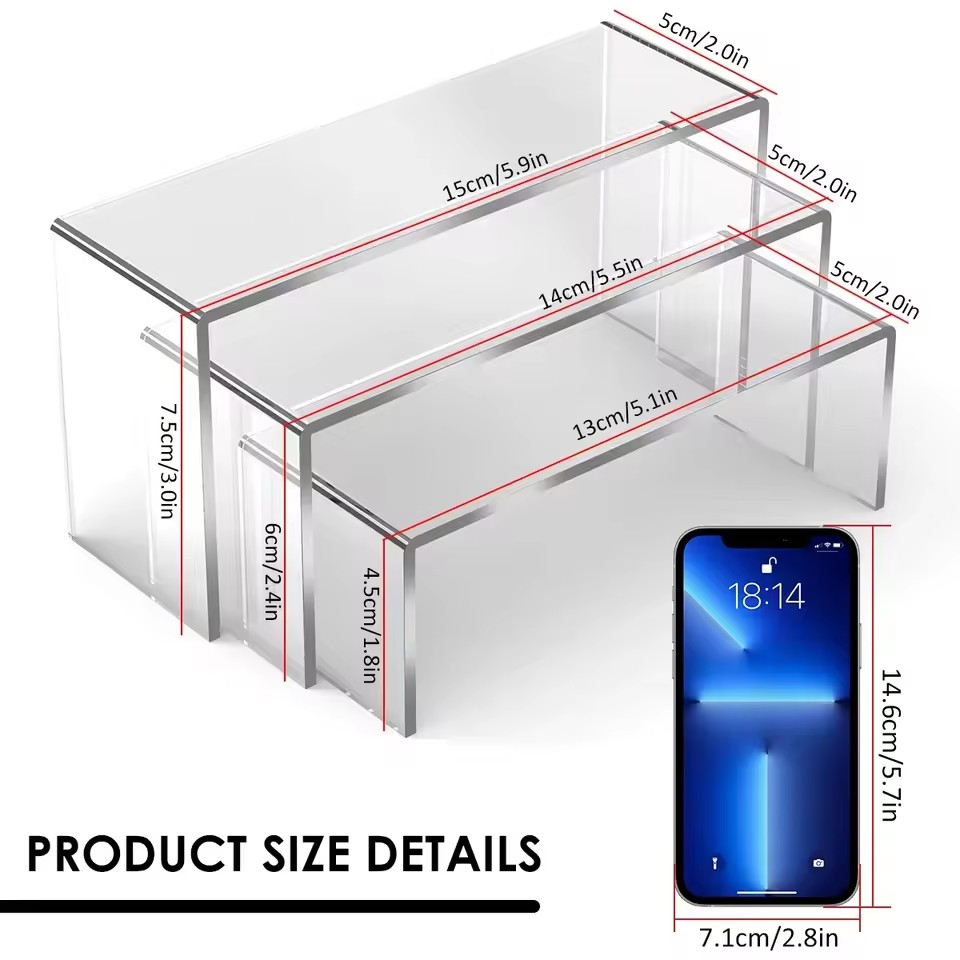3/6/9/12Pc Clear Acrylic Displ – Display Risers Set Bewertung und Preis