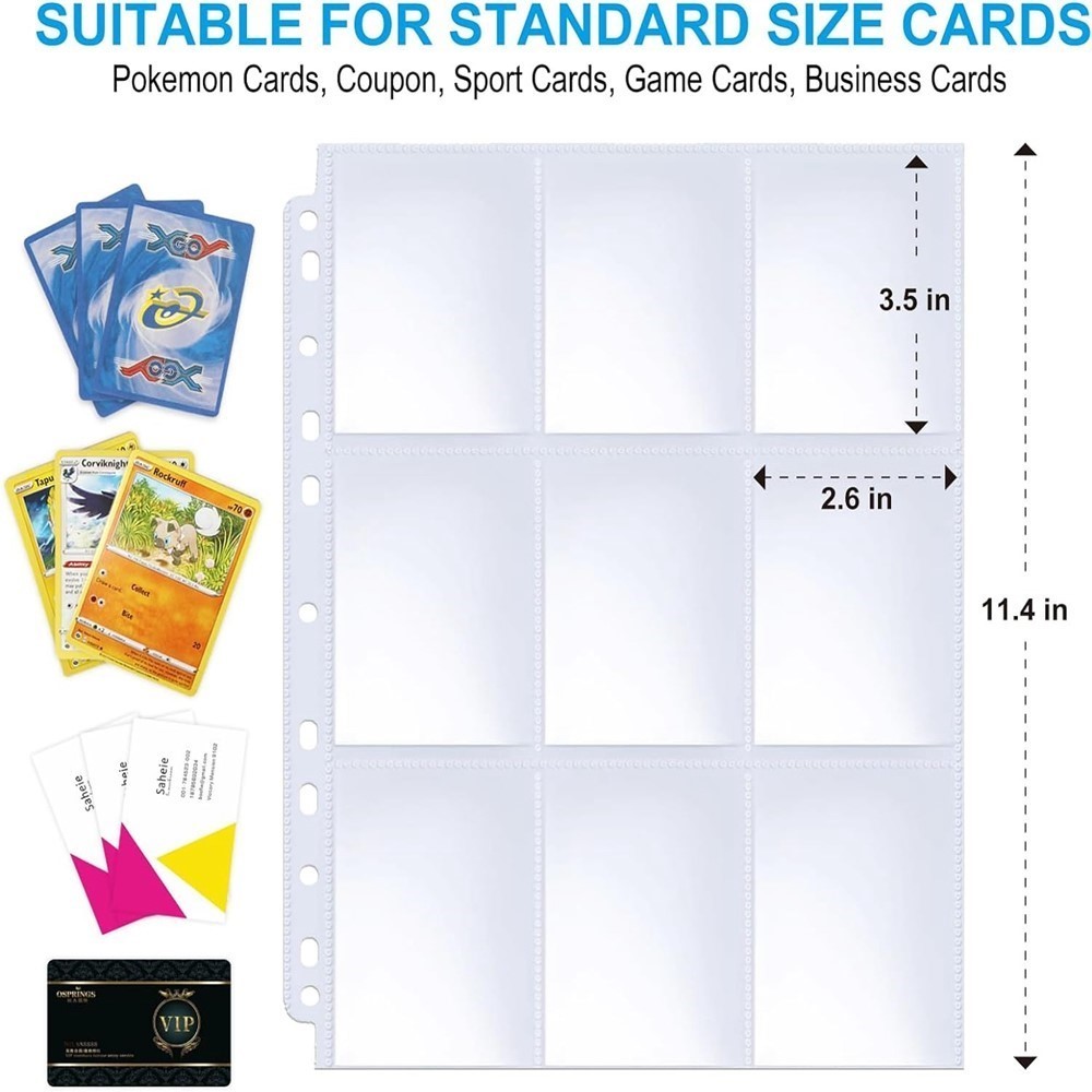 50 Sheets 9 Pocket Single Side – Pokemon Binder Card Bewertung und Preis