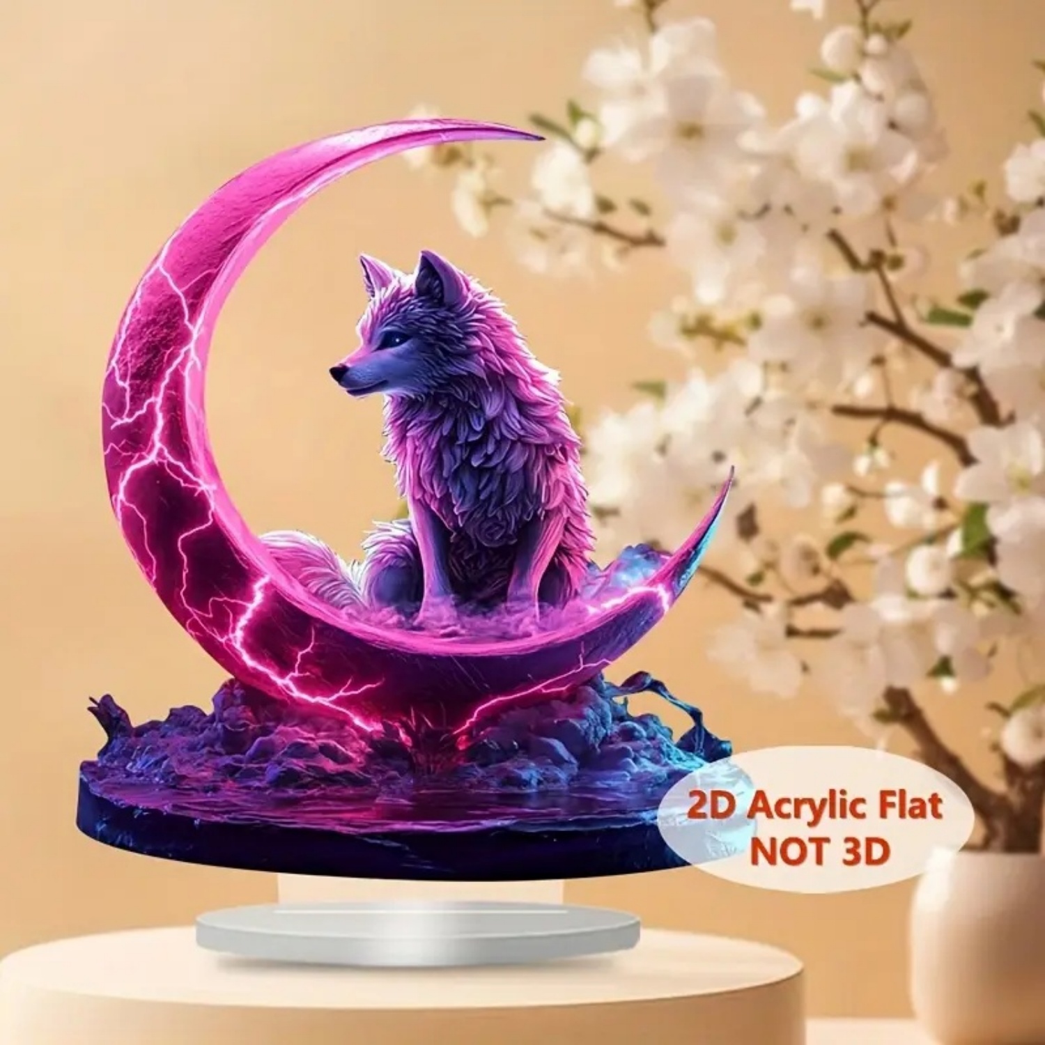 Flame Wolf Statue,2D Flat Acry – Display Case Acrylic Bewertung und Preis