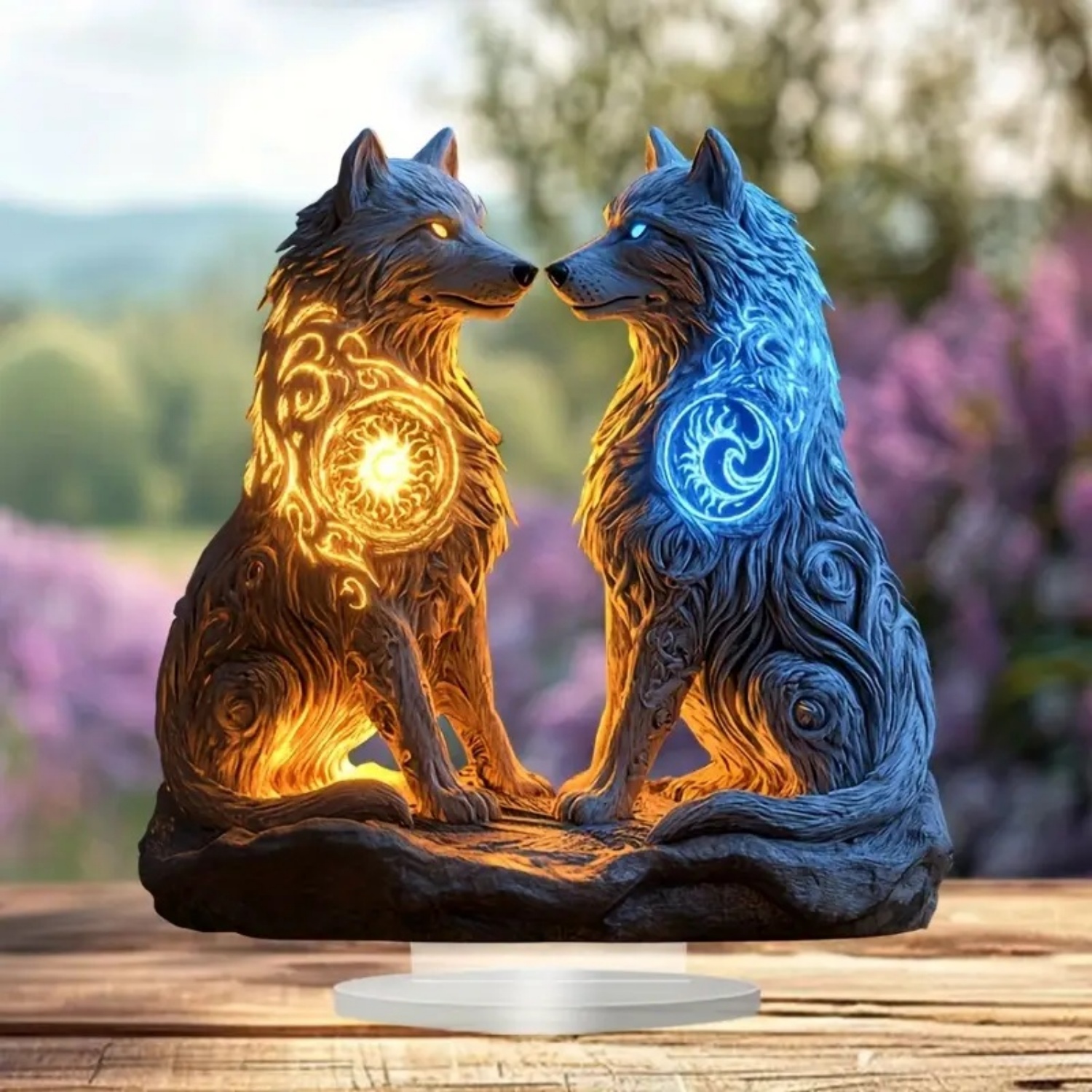 Flame Wolf Statue,2D Flat Acry – Display Case Acrylic Bewertung und Preis