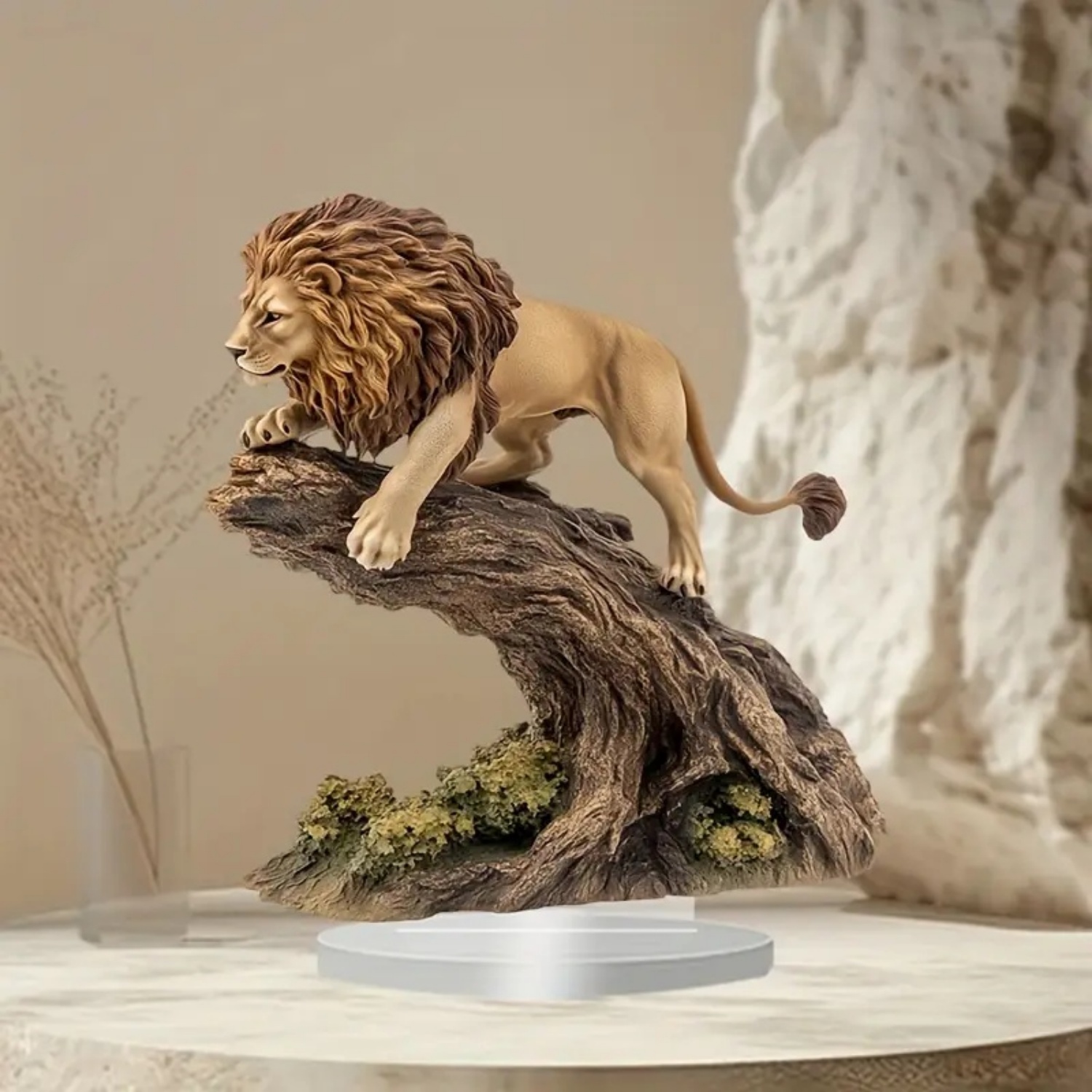 Male Lion Statue,2D Flat Anima – Display Case Acrylic Bewertung und Preis