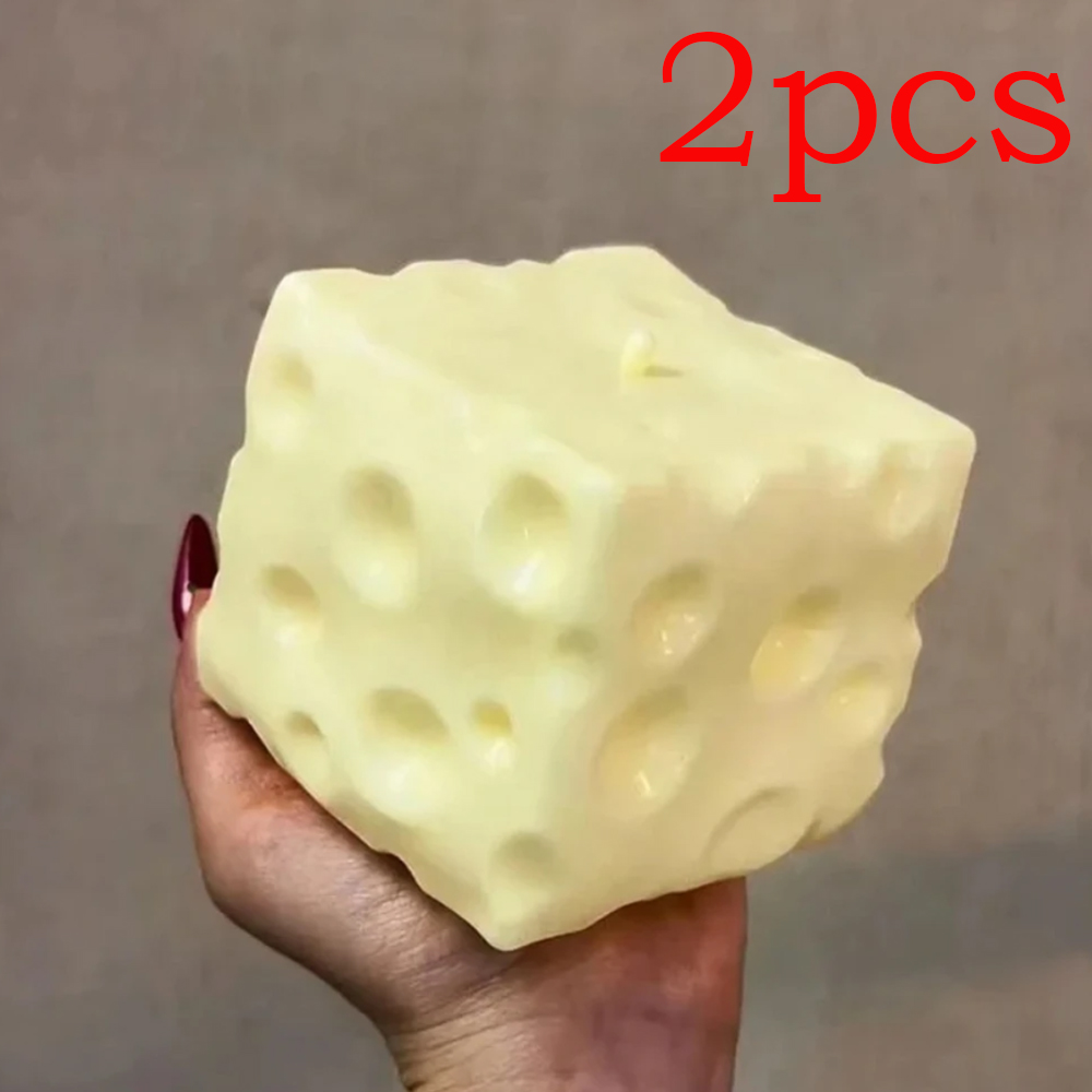 ◑Jumbo Cheese Cube Stress Ball – Fidget Cube Original Bewertung und Preis