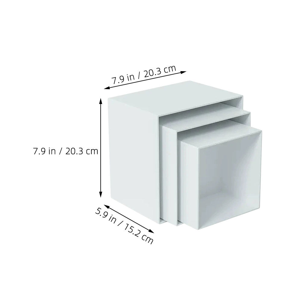 6Pcs Minimalist White Plastic  – Display Risers Set Bewertung und Preis
